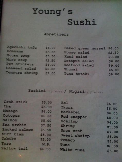 Youngs sushi - Young Sushi. Unclaimed. Review. Save. Share. 16 reviews #22 of 75 Restaurants in Willoughby $$ - $$$ Japanese Sushi Asian. 4082 Clark Ave, Willoughby, OH 44094-6152 +1 440-951-0002 Website Menu. Open now : 12:00 PM - 9:30 PM.